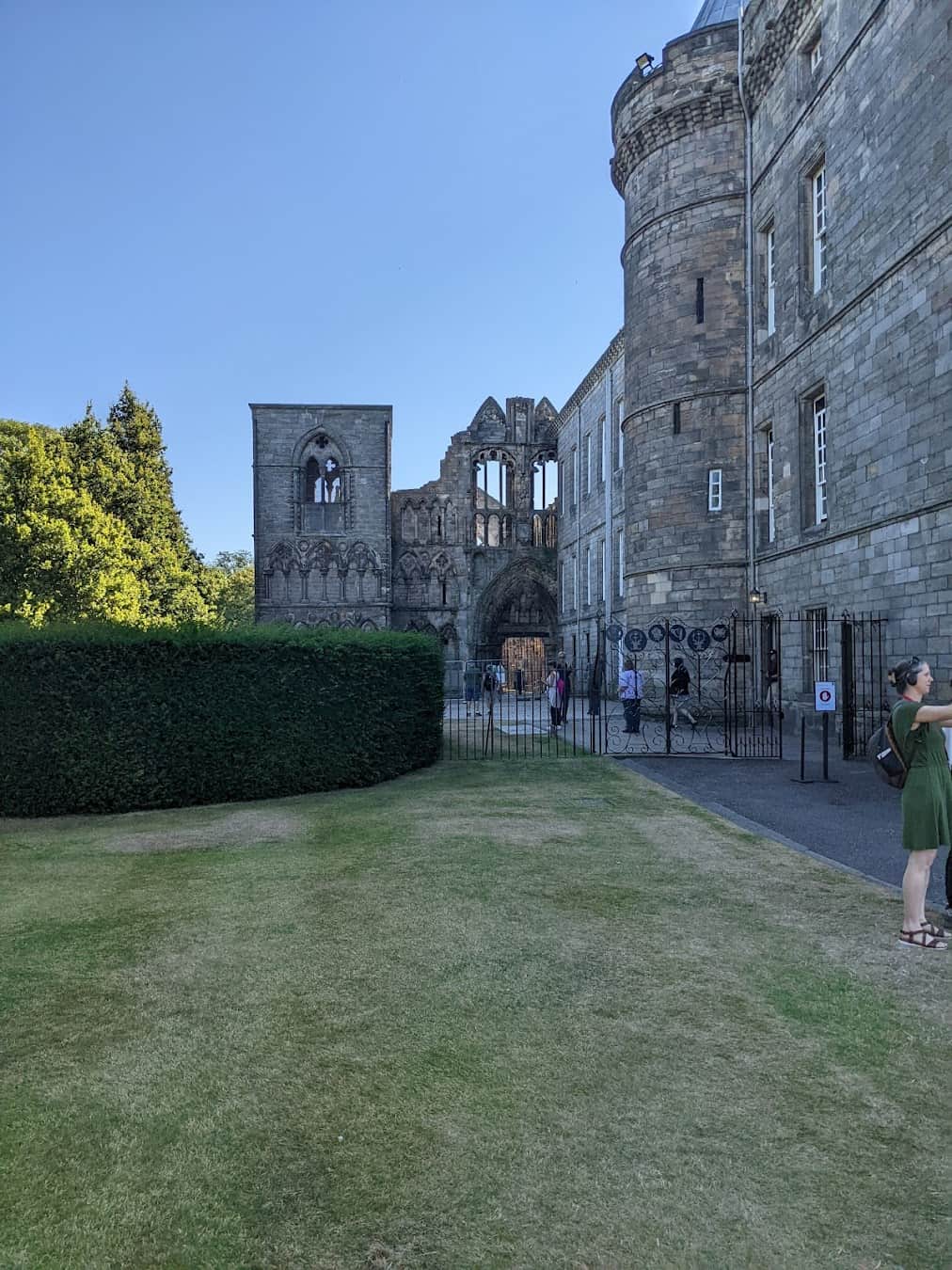 Behind Palace of Holyroodhouse, Scotland Behind Palace of Holyroodhouse, Scotland