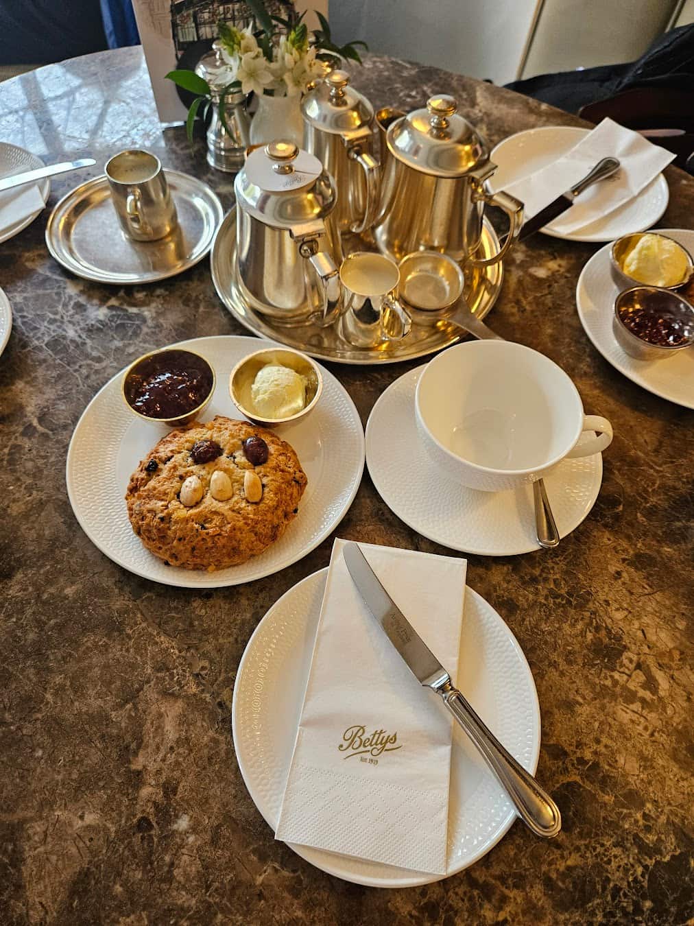 Betty's Tea Rooms Tea and Cookie, England Betty's Tea Rooms Tea and Cookie, England