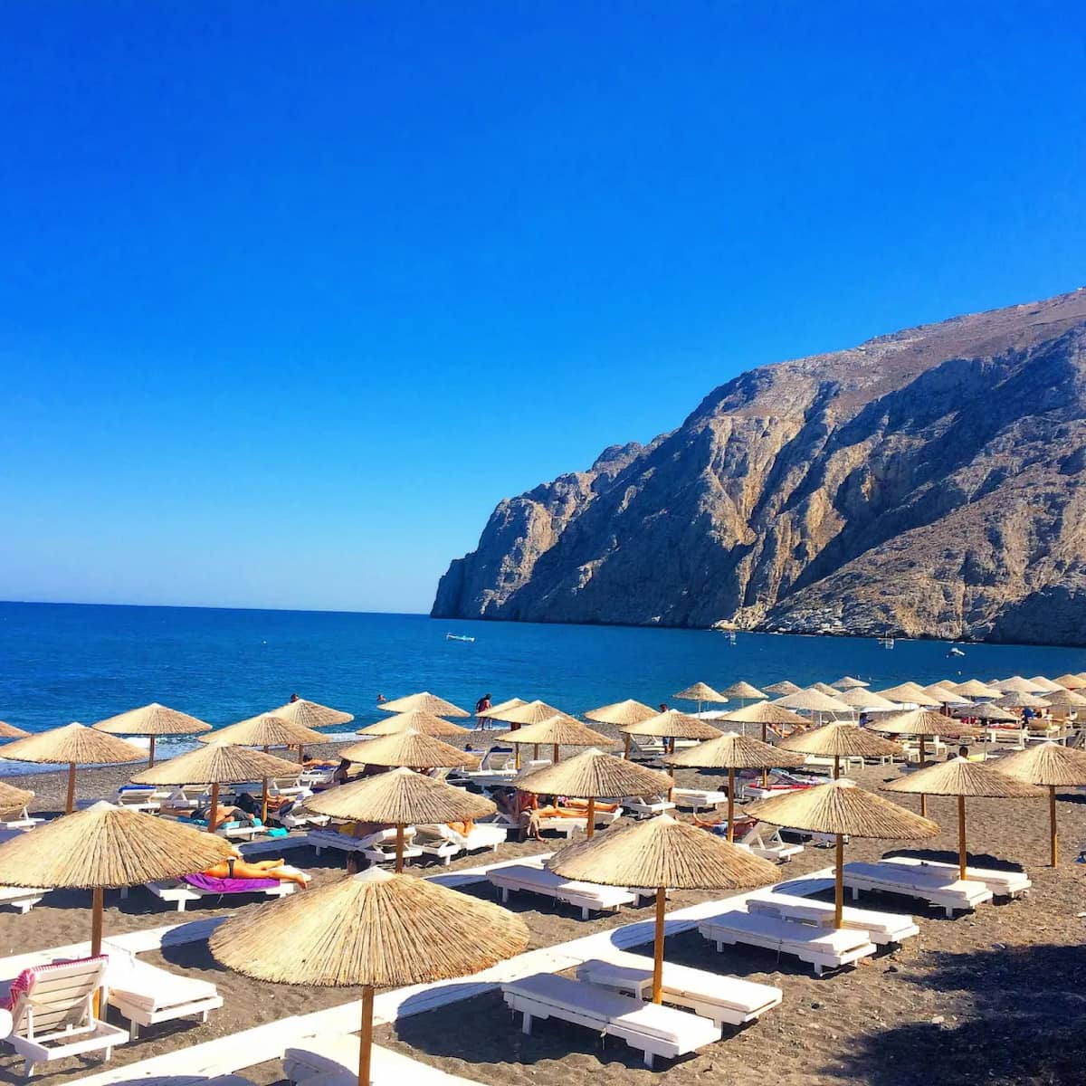 Kamari Beach, Santorini Kamari Beach, Santorini