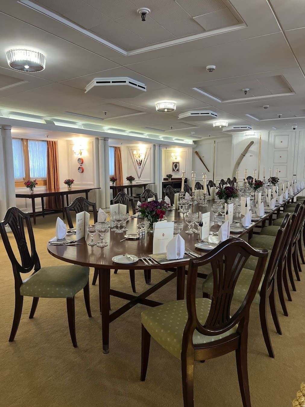 Royal Yacht Britannia Dining Room, Scotland Royal Yacht Britannia Dining Room, Scotland