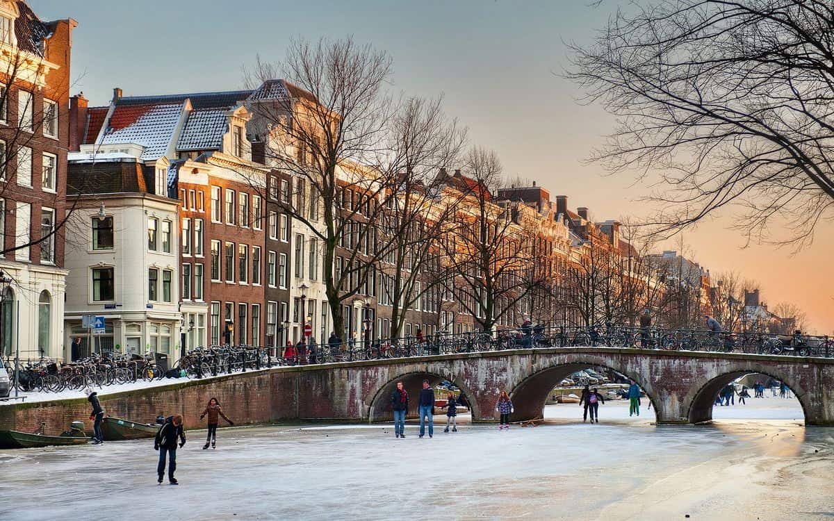 Amsterdam canals in winter Amsterdam canals in winter