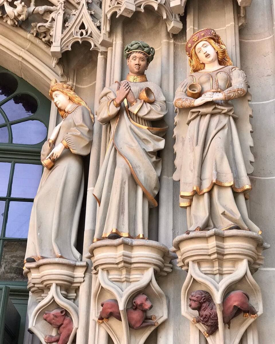 Statues in the Cathedral, Berner Münster, Bern Statues in the Cathedral, Berner Münster, Bern