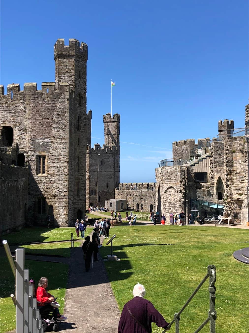 Caernarfon Castle Courtyard, England Caernarfon Castle Courtyard, England