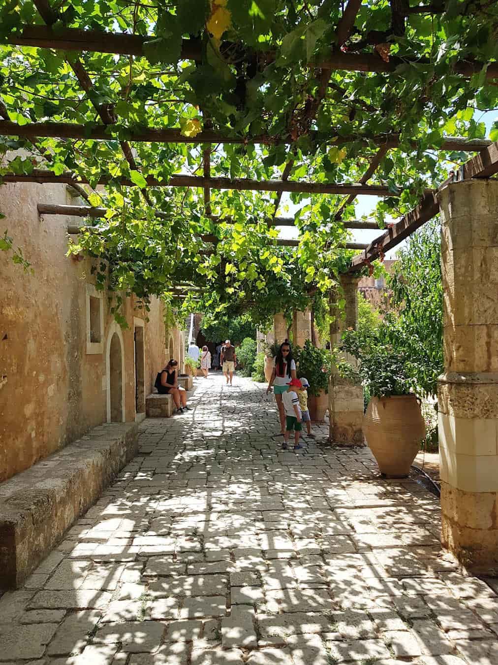 Historic Arkadi Monastery Backyard, Chania Historic Arkadi Monastery Backyard, Chania