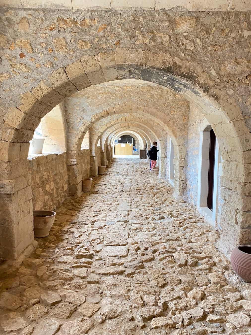 Historic Arkadi Monastery Corridor, Chania Historic Arkadi Monastery Corridor, Chania