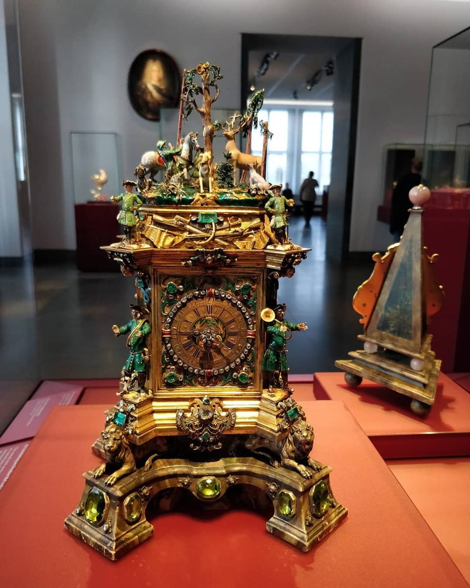 Hubertus clock, Green Vault Hubertus clock, Green Vault