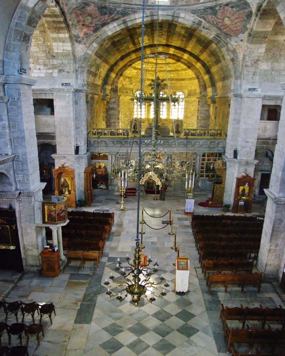 Interior of the Panagia Ekatontapyliani, Paros Interior of the Panagia Ekatontapyliani, Paros