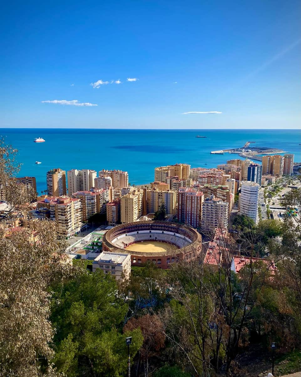 Malaga, Gibralfaro Castle, Panoramic view Malaga, Gibralfaro Castle, Panoramic view