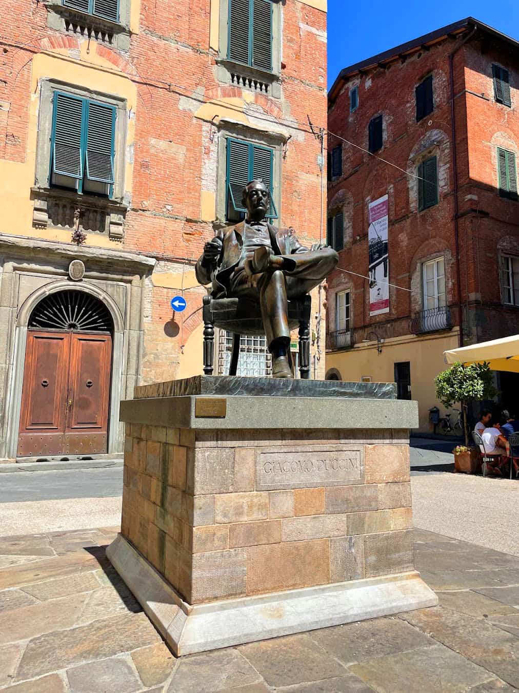 Puccini Museum Statue Near Entrance, Lucca Puccini Museum Statue Near Entrance, Lucca