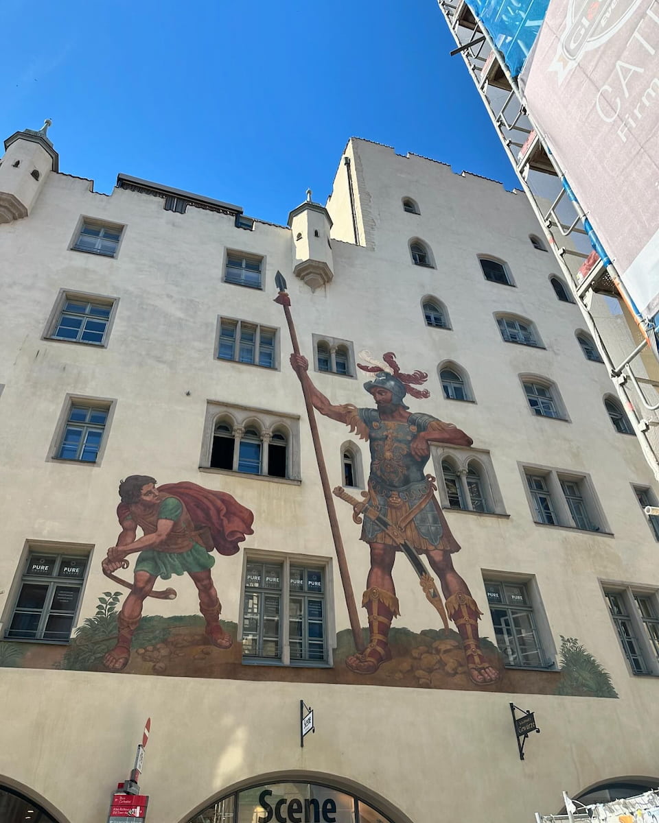 Stadtamhof: Goliath House Mural, Regensburg Stadtamhof: Goliath House Mural, Regensburg