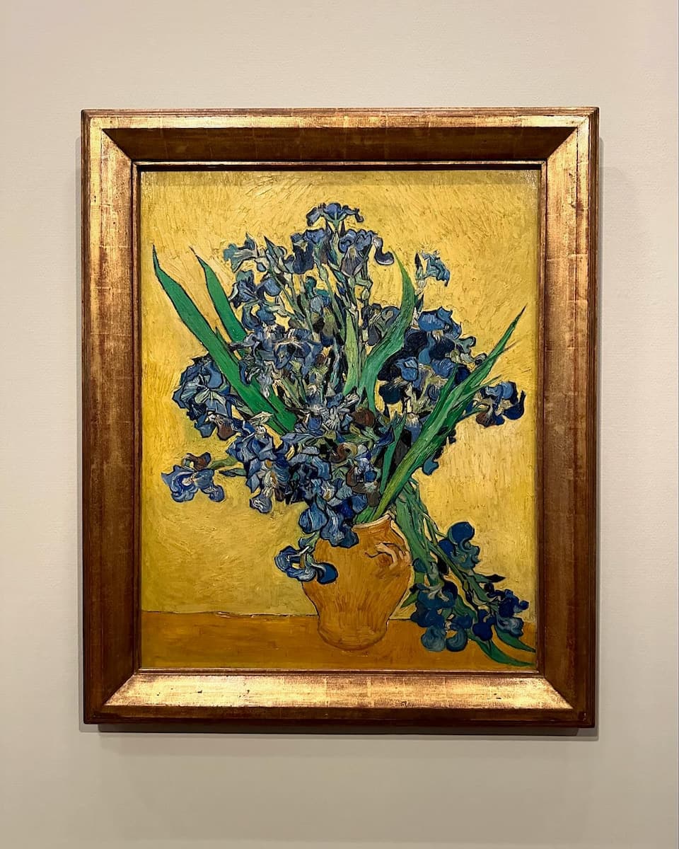 Vase with Irises Against a Yellow Background Vase with Irises Against a Yellow Background