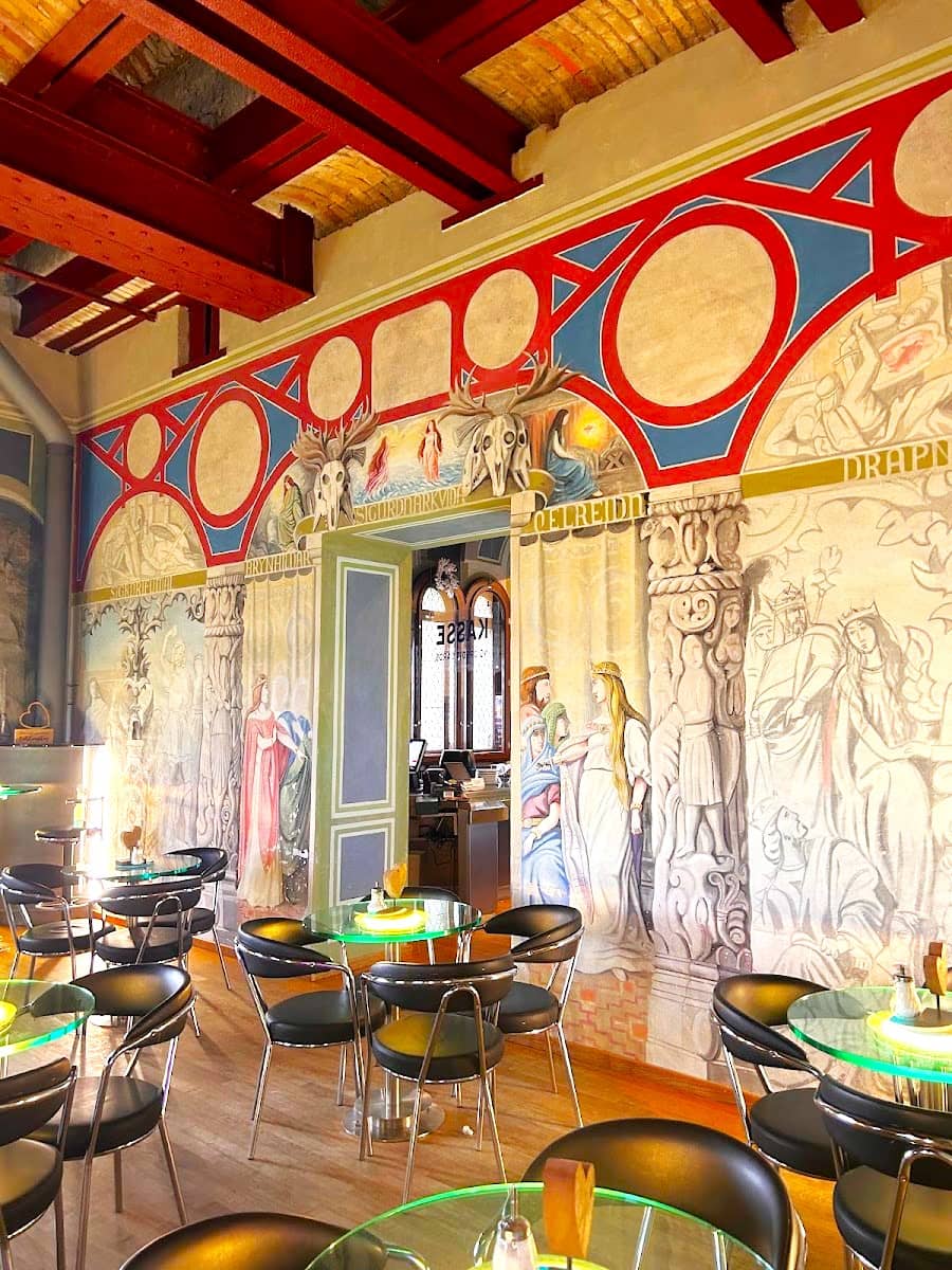 Cafe in Inside of Neuschwanstein Castle, Bavaria Cafe in Inside of Neuschwanstein Castle, Bavaria