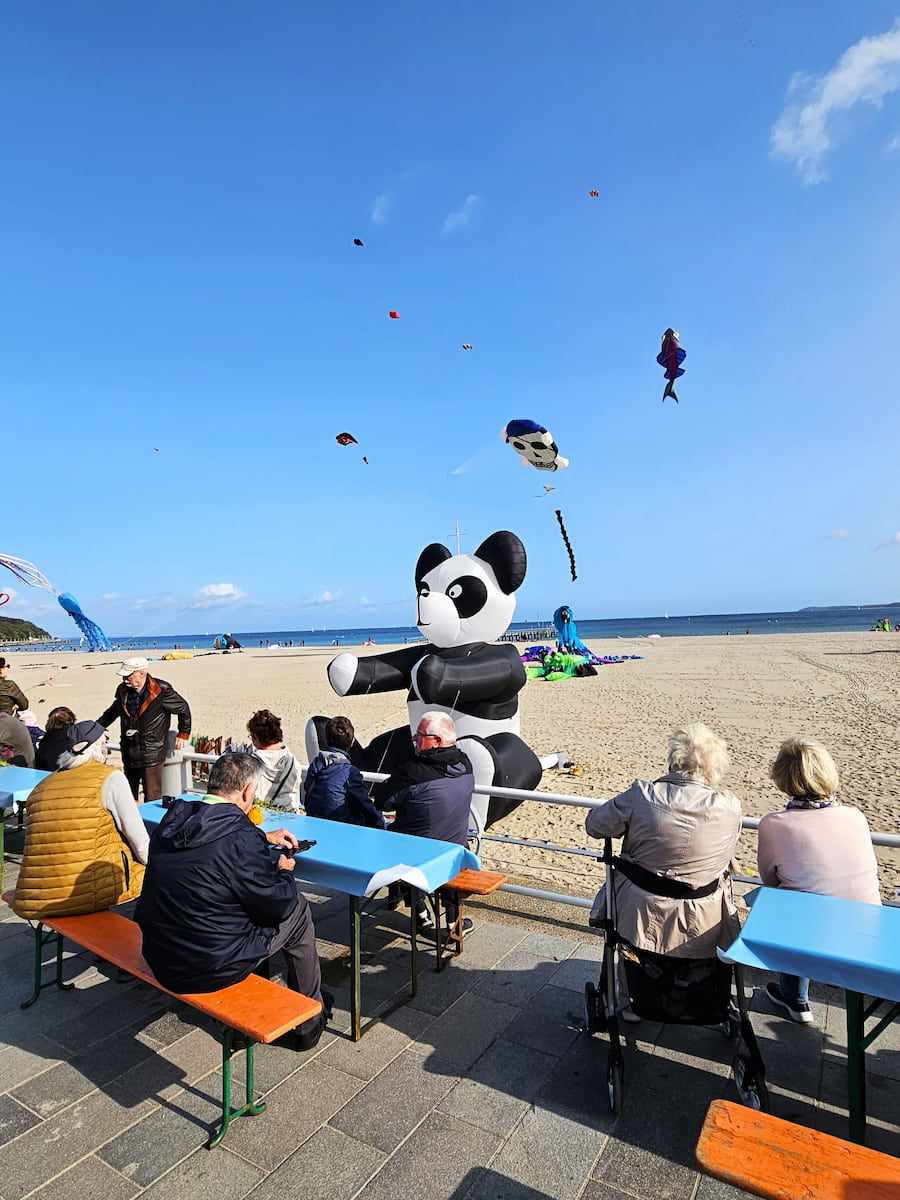 Kite flying, Beach Travemünde Beach, Lübeck