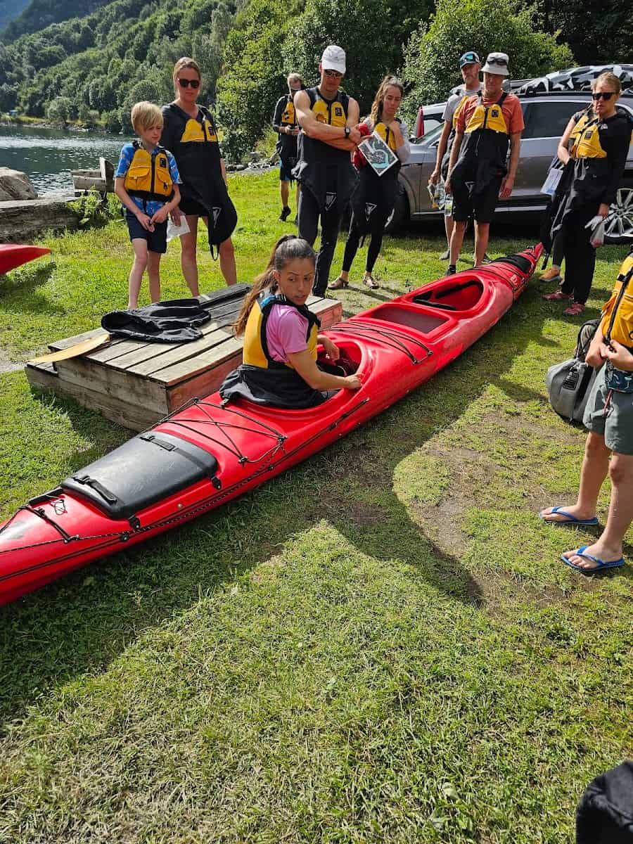 Kayaking on Geirangerfjord, Geiranger
