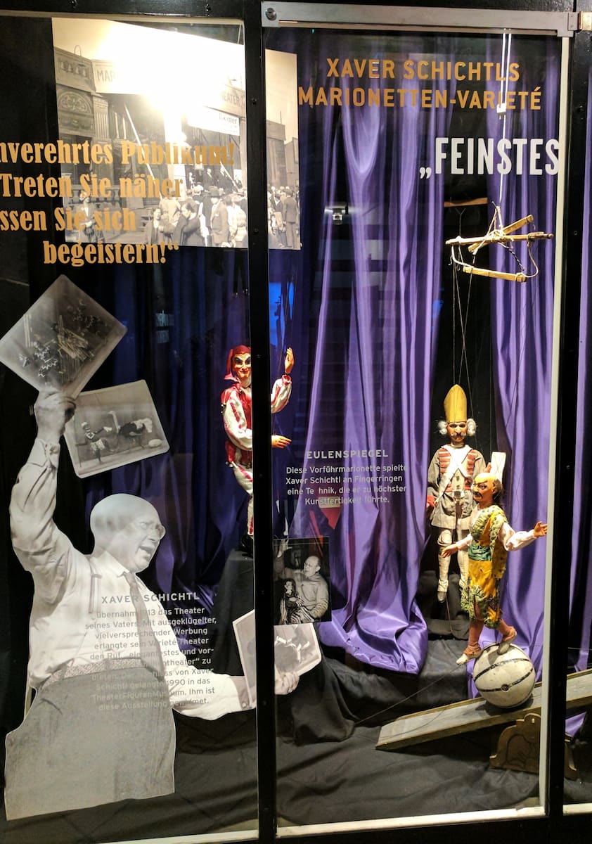 Showcases with Exhibits, Museum Museum of Theatre Puppets, Lübeck