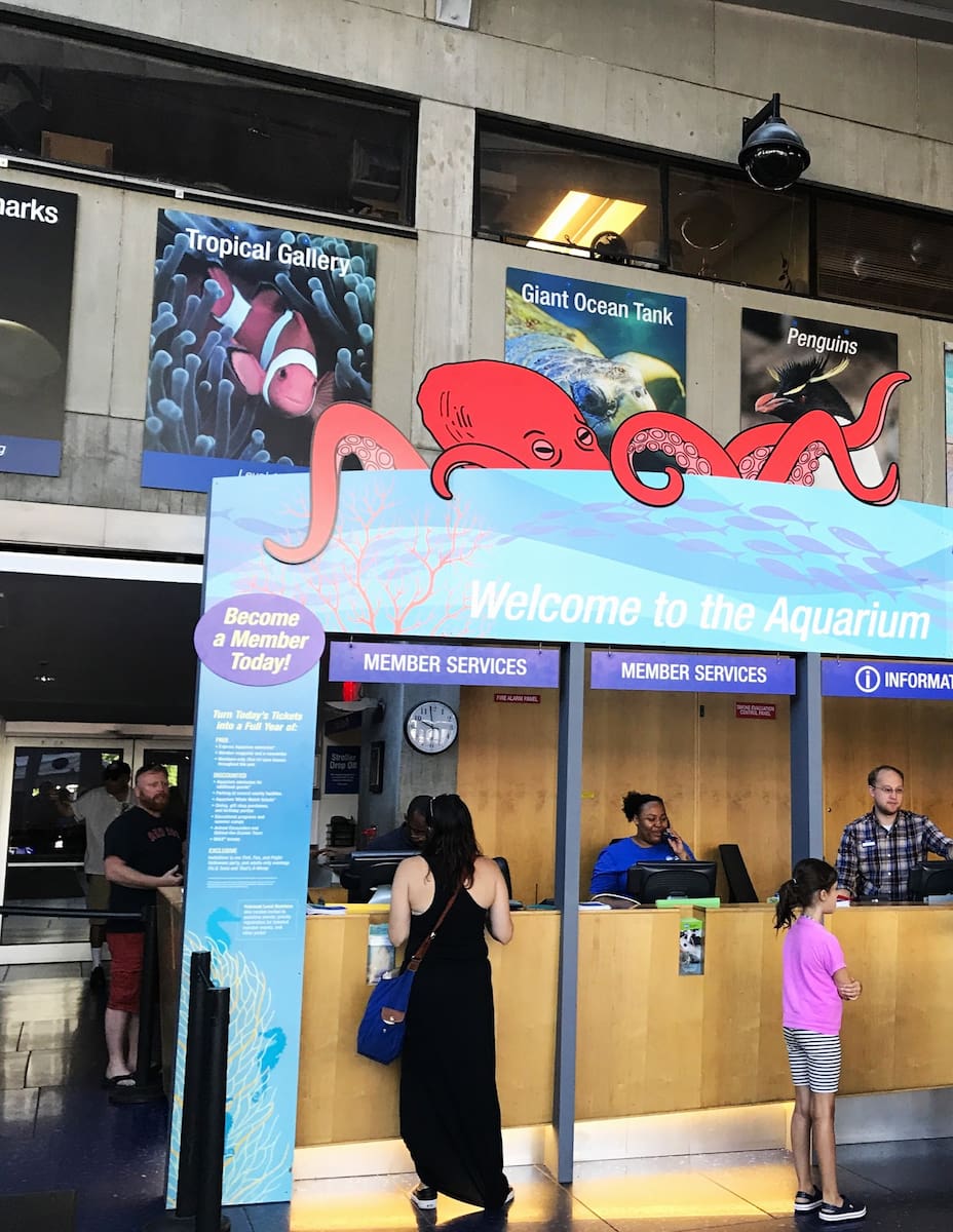 Entrance to the New England Aquarium New England Aquarium, Boston