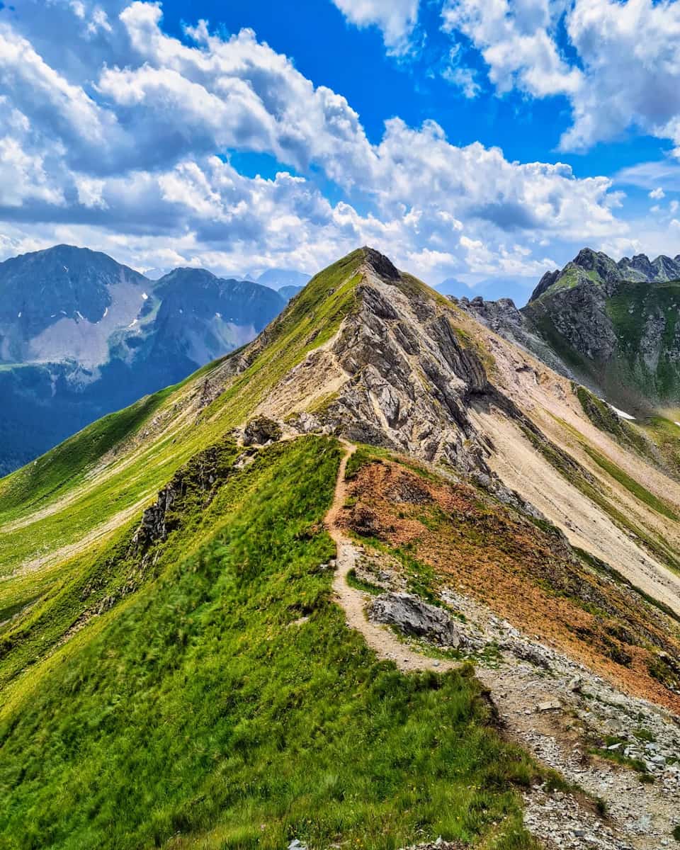 Hiking in the Dolomites, Italy Hiking in the Dolomites, Italy