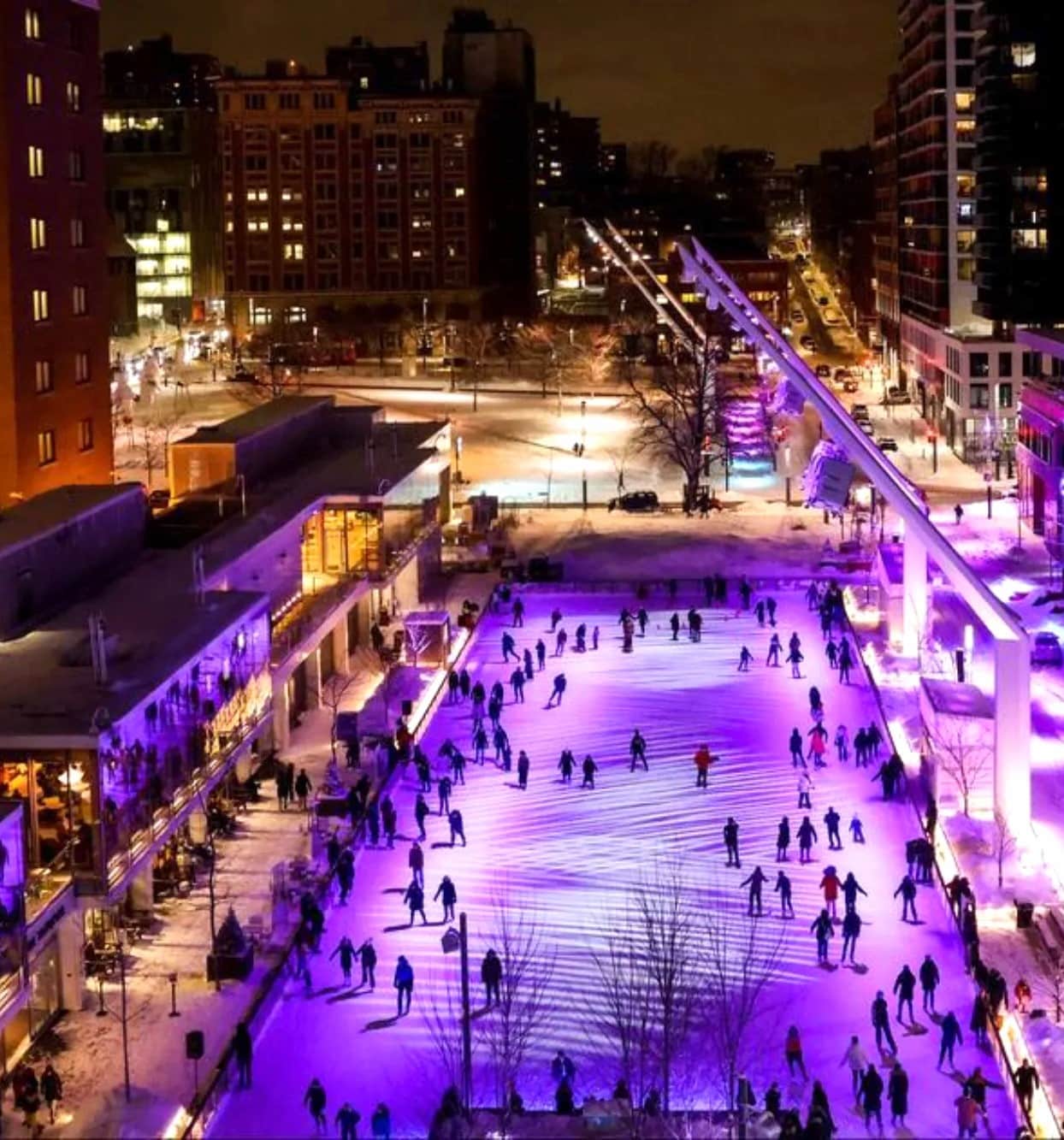 Ice Skating at Quartier des Spectacles Montreal Ice Skating at Quartier des Spectacles Montreal