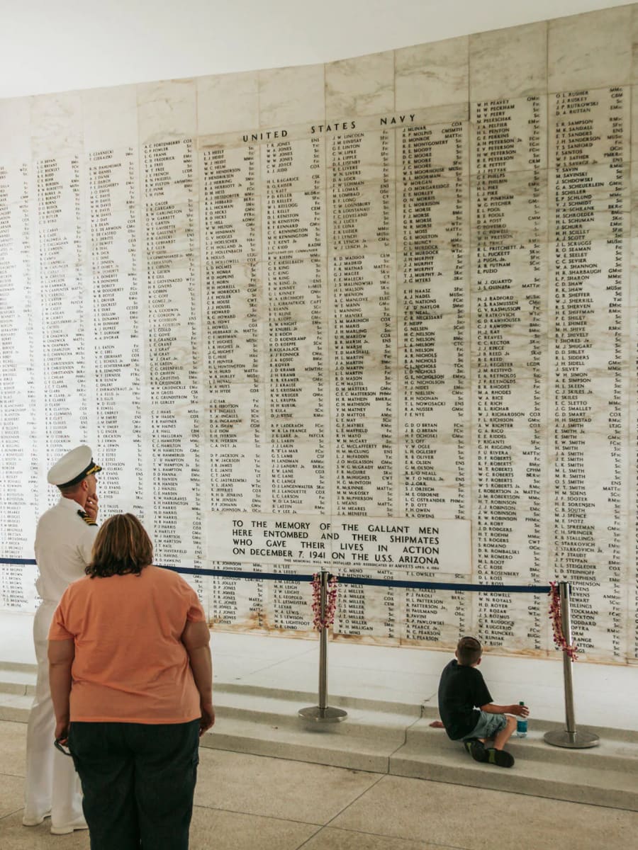Inside of Pearl Harbor and USS Arizona Memorial, Oahu, Hawaii Inside of Pearl Harbor and USS Arizona Memorial, Oahu, Hawaii