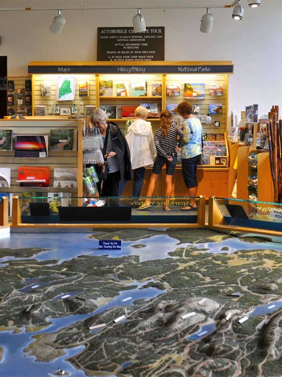 Inside of Hulls Cove Visitor Center, Bar Harbor, Maine Inside of Hulls Cove Visitor Center, Bar Harbor, Maine
