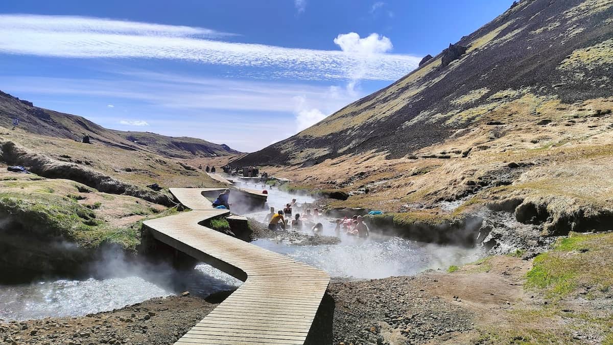Reykjadalur Hot River, Iceland Reykjadalur Hot River, Iceland