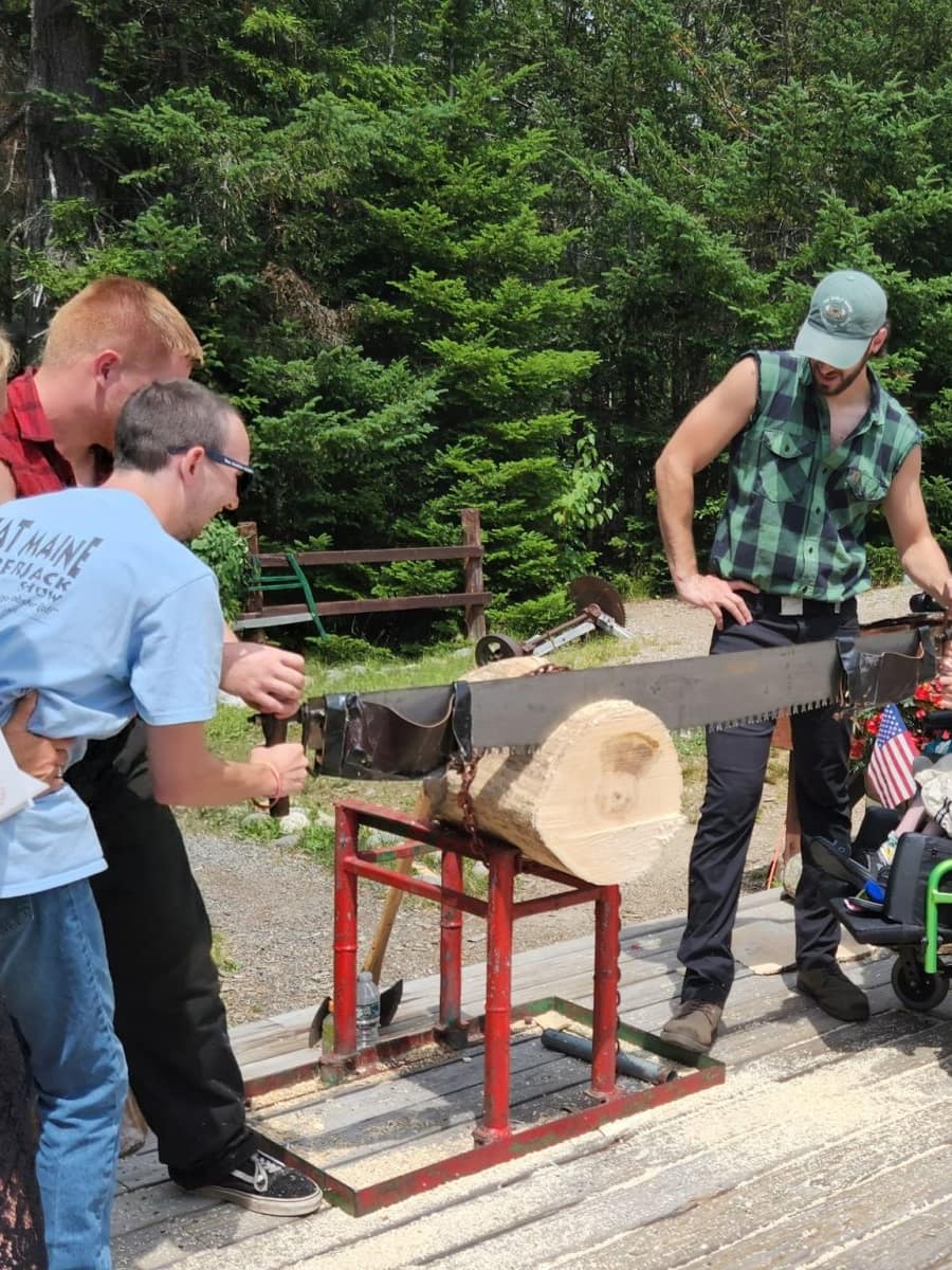 Timber Tina's Great Maine Lumberjack Show, Bar Harbor, Maine Timber Tina's Great Maine Lumberjack Show, Bar Harbor, Maine