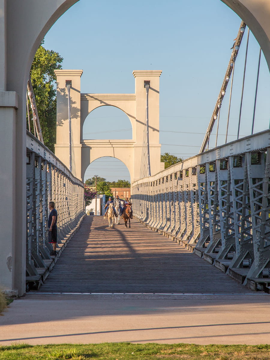 Waco Suspension Bridge and Riverwalk, Waco, TX Waco Suspension Bridge and Riverwalk, Waco, TX
